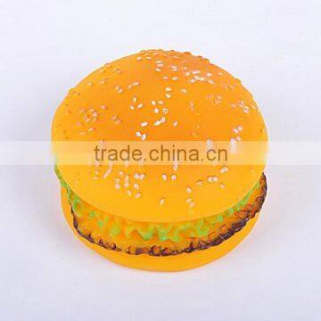 2017 New Products Hamburger Shape Vinyl Toy Squeaky Dog Toy Pet Toys for Dog photo-2