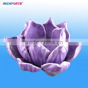 ceramic tealight candle holder flower shaped