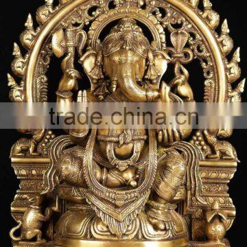 Hindu Temple Decoration Antique Metal Bronze Buhhda Indonesian Statues photo-3