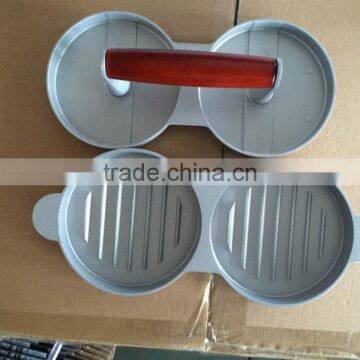 2 Section Aluminum Die Casting Wooden Handle Stuffed Burger Press photo-4