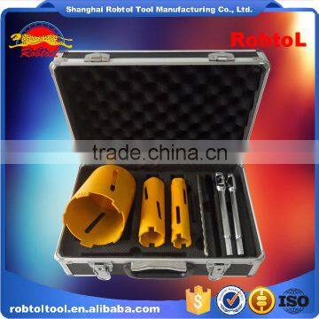 7 in 1 Kit Cured Reinforced Concrete Diamond Core Drill Bits Asphalt Masonry Cement Brick Block Wet Boring Segmented photo-2