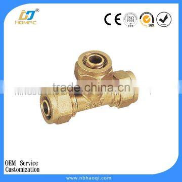 brass tee bushing pex-al-pex pipe