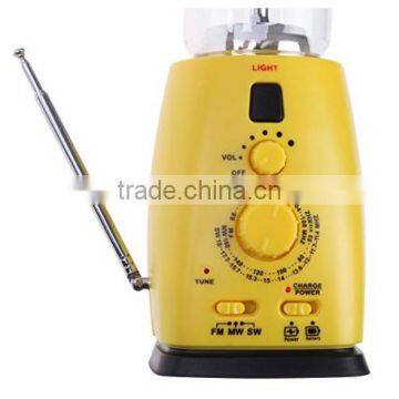 Solar Hand Crank Dynamo Camping Tent Lantern Lamp Am/fm Radio 8led Phone Charger photo-5