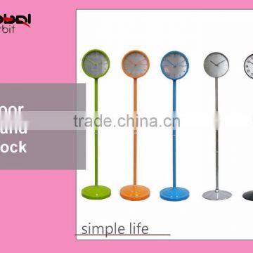 Home Decoration Modern Floor Clock, Colorful Metal Floor Stand Clock photo-2