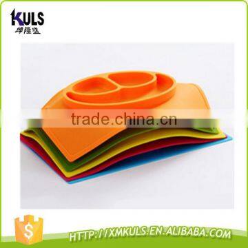 Silicone Placemat Dinner Plate Non-Slips Silicone Cartoon Cute Dinnerware Baby Kids Dinner Plate photo-5