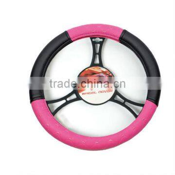 High Quality Black and Pink Lady Car Steering Wheel Cover