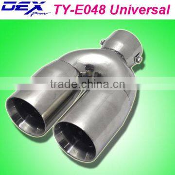 high quality auto part stainless steel 304 universal double exhaust muffler tip