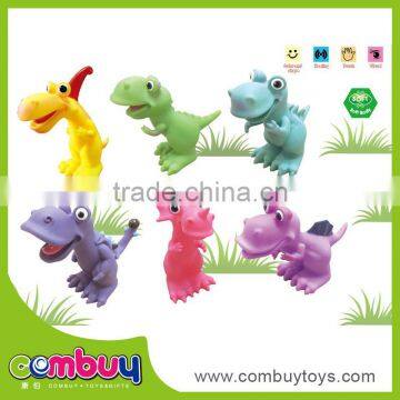 Hot sale 7 inch cartoon dinosaur small rubber animal toys