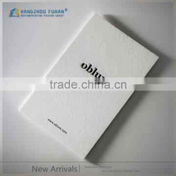 Simple Design Debossed Logo White Paper Hangtag