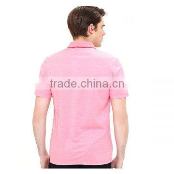 Men 100% Cotton Pink Polo Shirts photo-2
