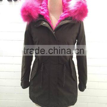 ALIKE woman parka with color fur