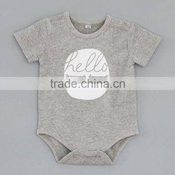 Wholesale Cotton Blank Clothes Baby Snap Crotch Bodysuit photo-4