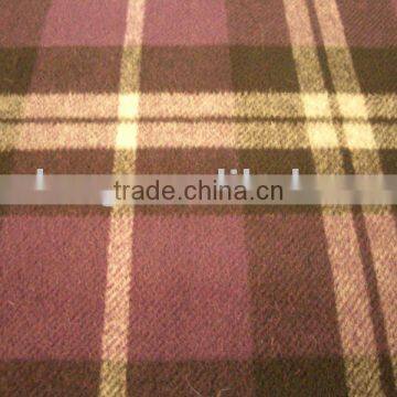 Overcoating fabric-plaid wool fabric