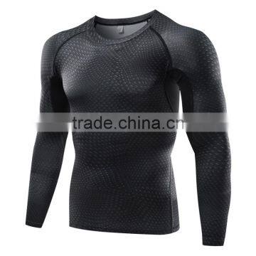 Custom Bodybuilding Skin Plain t Shirt Sublimation Long Sleeve Compression Shirt Men's photo-5