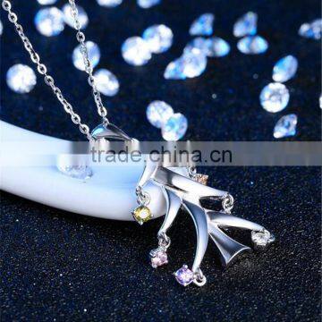 New Arrival Christmas Jewelry 925 Sterling Silver Christmas Tree Shape Pendant photo-2