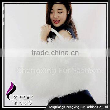 CX-H-24D Wholesale Hand Bags Real Tibetan Lamb Fur Ladies Handbag Tote Bag photo-5