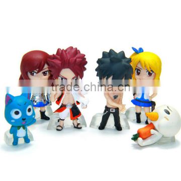 Wholesale custom good quality Fairy tail model action figure toys cute anime PVC figure toy