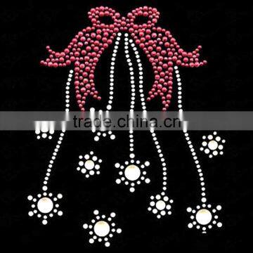 Korean hot fix rhinestone transfer motifs rhinestone bow ties