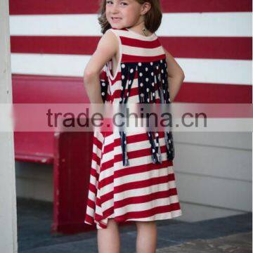 Fashion Baby Girl Summer Dress Children Cotton Dresses Kids Sleeveless Stripe Dresses For Girls photo-3