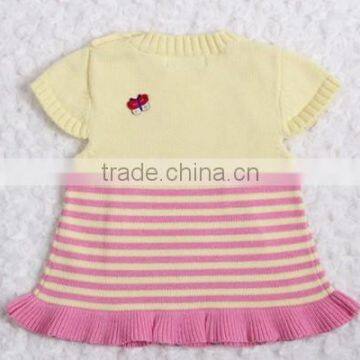 Baby Girl Summer Dress Stripe Knitting Dresses photo-3