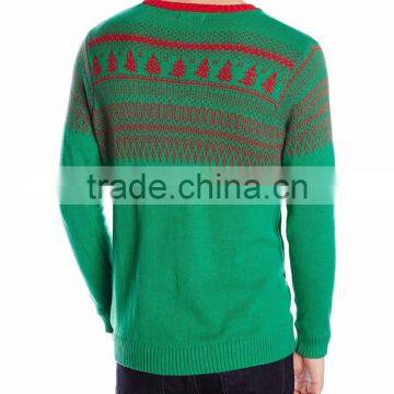 Men Green Sweater Unicorn Pattern Ugly Christmas Sweater Acrylic photo-2