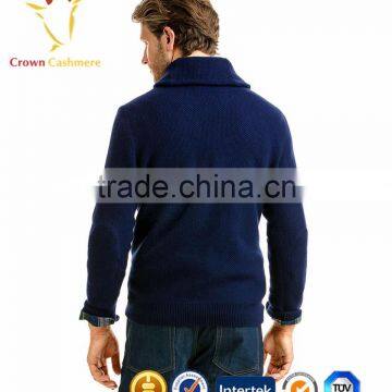 Whosale Shawl Collar Male Cashmere Men Sweater photo-2