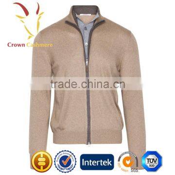 Men Zipper Cashmere Cardigan Sweater photo-4
