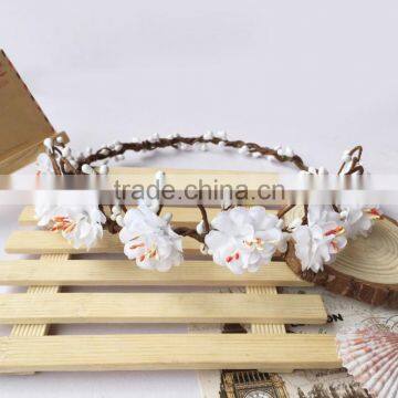 Beauty Leisure Head Wears Wooden Plastic Fashion Headbands Pear White Girl Headband