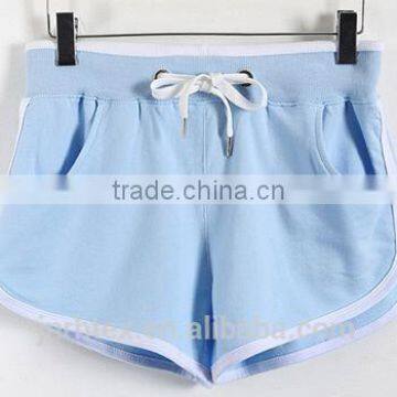 Womens cotton blank sports shorts with no logo