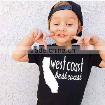 S17507A Fashion Boy T-shirt Letter Printed Short-sleeved Kids Top Tee