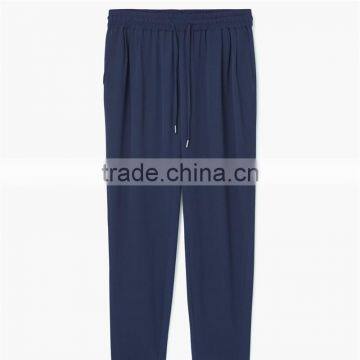 Logo Accepted Graceful Breathable Navy Blue Jogger Skinny Leg Dress Pants photo-5