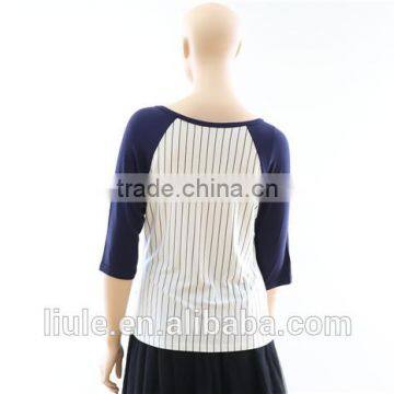 Stylish Lady Women Medium Sleeve Pullover Tops Casual Blouse photo-2