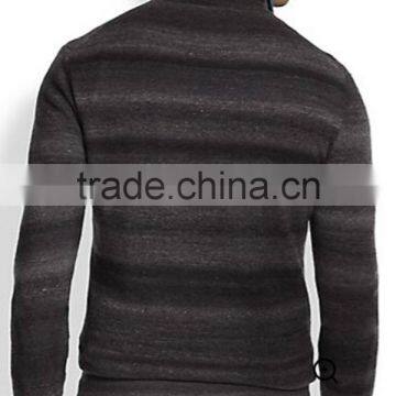 Men's Melange Color Wool Turtleneck Sweater photo-2