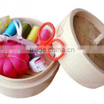 superior sewing kit in bamboo box