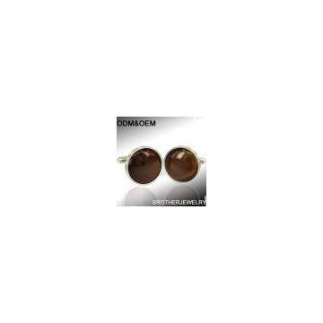 fashion women 316L stainless steel cuff links back embedded with Acrylic
