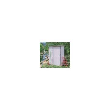 Portable Eco Friendly Mini Cream Metal Garden Shed With Deep Roll-Formed Wall Panels