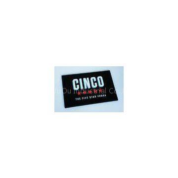 Black square the best price pvc bar mat , bar drink mat CINCO Logo