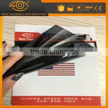 15% VLT 4mil black nano ceramic sun protective safety film for glass windows