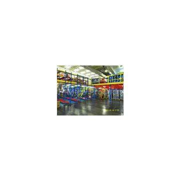 Powder Coat Steel Rack Supported Mezzanine For Distribution Center