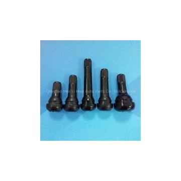 Snap-in tubeless rubber tire valves for passenger car