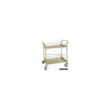 CHC-05 Crooked Handrail Treatment Trolley with Two Shelves