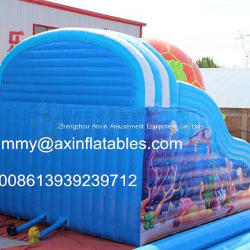 0.55MM Plato PVC Giant Commercial Sea Turtle Inflatable Water Slide For Kids photo-4
