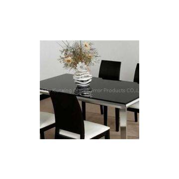 Black Tempered Glass Table