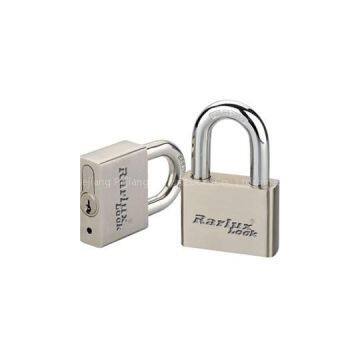 Square Brass Padlock With Interchangeable Cylinder