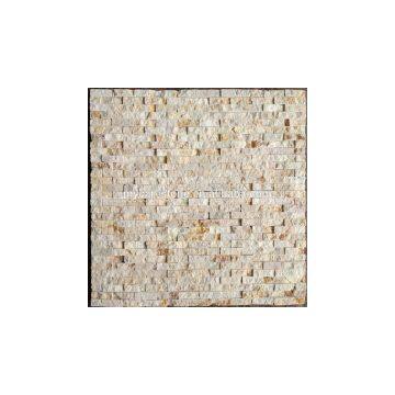 Fracture surface sunny yellow marble mosaic