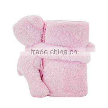 Cartoon Animal Air Conditioner Fleece Flannel Baby Milestone Blanket photo-3