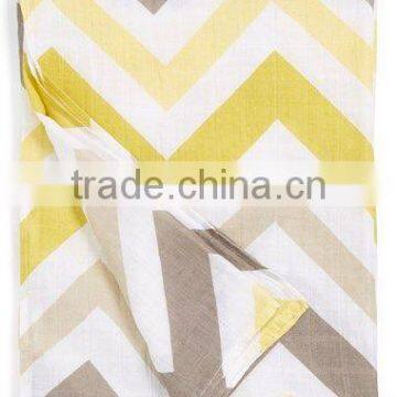 47"x47" Stylish Muslin Swaddle Blanket, Cotton and Bamboo