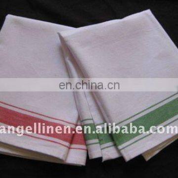 screen prinited stripes vintage cotton tea towel