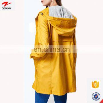 Women's Winter Outwear Yellow Color Ladies Warm Parka Hooded Jacket Coat photo-5