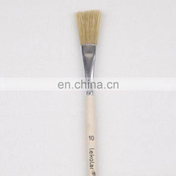 Short Wooden Handle Artist Bristle Paint Brushes